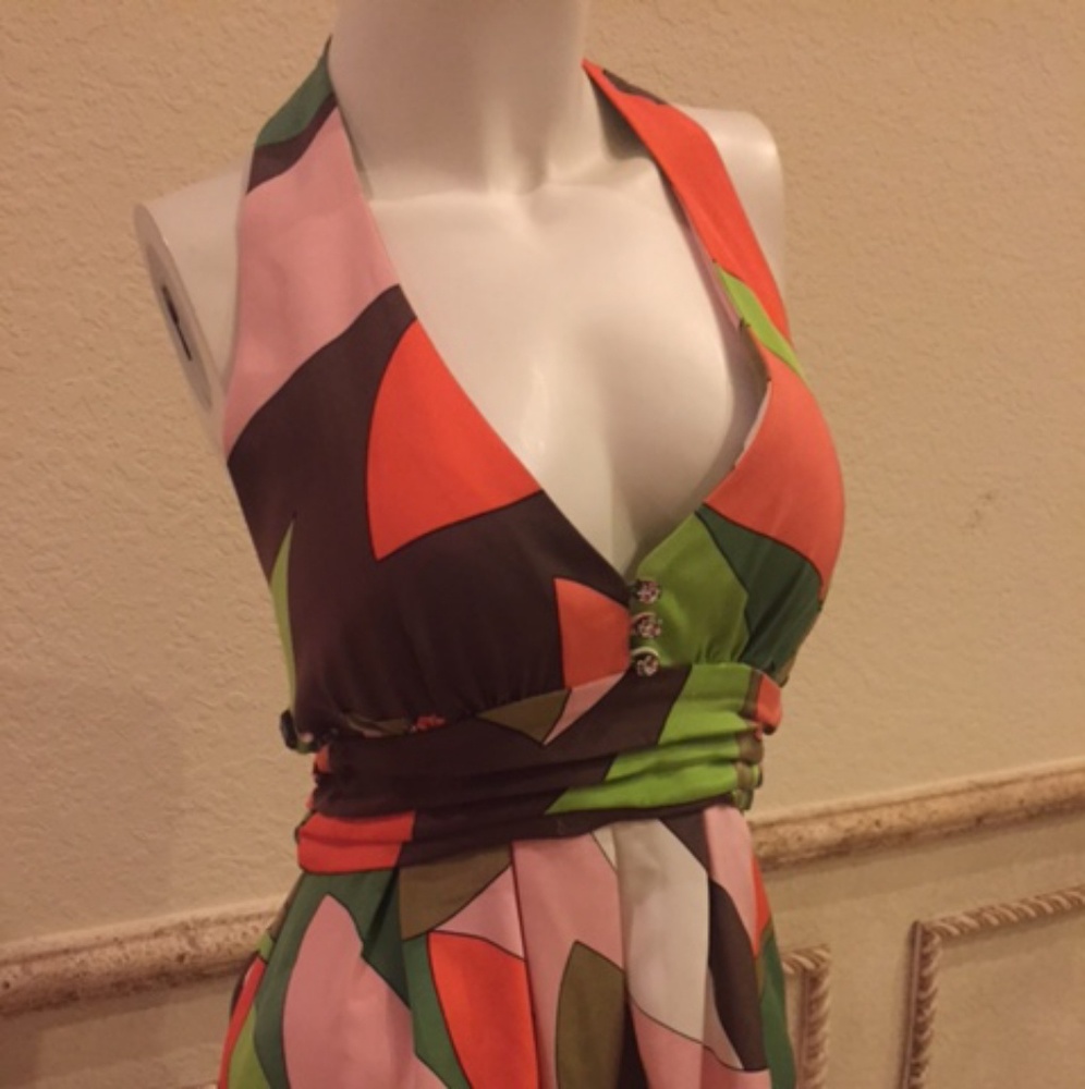 Colorful beaded halter